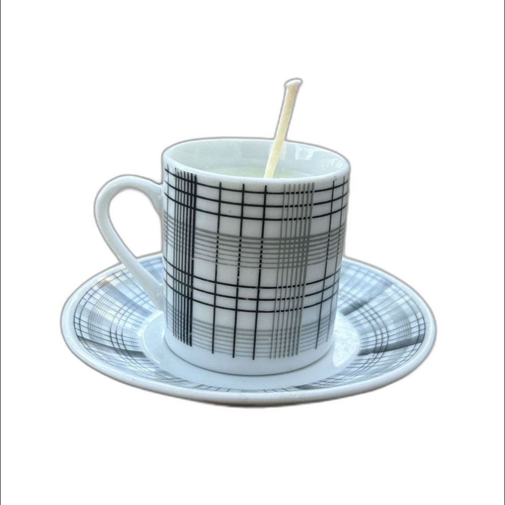 Fall Candle/ Holiday Candle/ Teacup Candle/ Handmade Candle/ Balsam Candle
